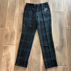 Polo Ralph Lauren Green Blue Black Watch Tartan Plaid Wool Tapered Pants 32